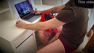 ginger girl sucked my cock while i played dota 2 😏