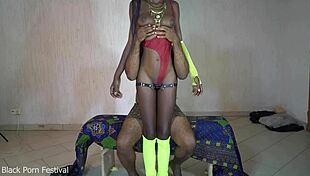 my baddie with incredible dark skin body