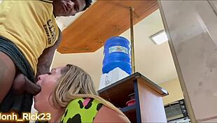 Amateur guy pays maid with big cock in rough interracial assfucking and creampie fisting in bareback session