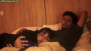 Watching netflix with stepsister then face fucking almost caught