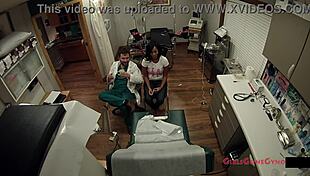 Tori Sanchez Undergoes Intriguing Entrance Physical at Tampa University, Revealing Big Tits and Ass in Dress