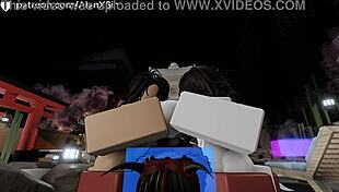 two pretty girls tried my dick in roblox condo game with cowgirl riding and missionary fucking 😏