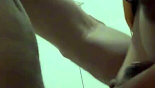 Skinny brunette neighbor gets her tight pussy eaten outdoors by him. He fills it with warm milk after intense interracial sex.