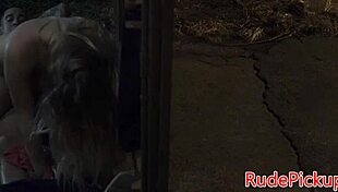 Stranded teen 18+ amateur roughfucked outdoors