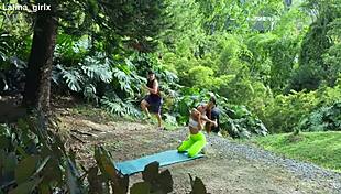 In a steamy workout session, the fit Latina girl gets intensely fucked with anal action and piss play.