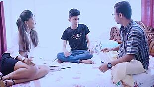 18 Year Old Indian Amateur Screams In Sex With Teacher And Stepbrother