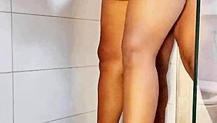 Intense First Bathroom Fuck with Fat Ass Roommate in Dorm.