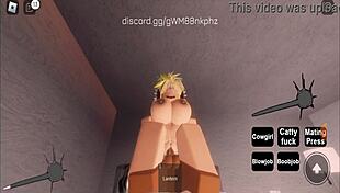 rich slut makes boy cum on roblox.