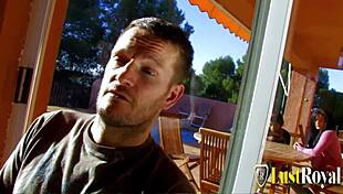 Do Juliana Val and Yesenia Rock threesome fuck by the pool?