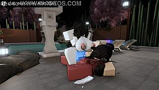 two pretty girls tried my dick in roblox condo game with cowgirl riding and missionary fucking 😏