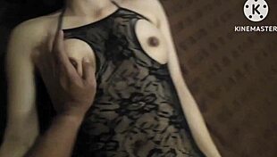 Black nylon milf with lick, cunilingus, and creampie