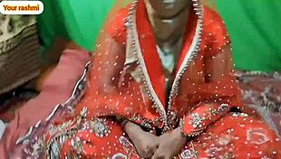 indian couple's wedding night with anal doggystyle sex