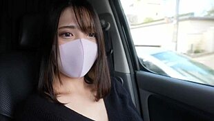 g-cup japanese university girl in first outdoor amateur shoot