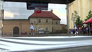 two nice majorettes perform