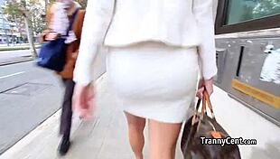 Tranny fucked hard for cash