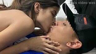 Horny stepsister sucks my dick while stepfathers sleep