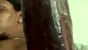 Oh damn, I'm so bored and horny - watch me stroke this massive black cock solo!