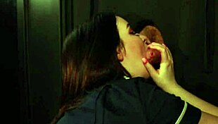 Nurse visits gloryhole after hospital shift for cumshot deepthroat