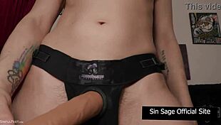 Cutie Pie Sinn Plays Rough Roleplay With Strap On, Dirty Talk And Horny Solo Action