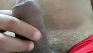 Brazilian bear Yuri Gaucho gives amateur handjob to huge black cock with big cumload