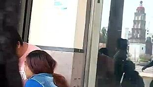 Two rich asses spied on in the fruit center