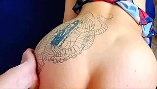 Hot college girl tries anal first time and loves creampie