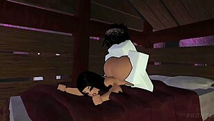 lightskin bitch gets fucked after begging for big cock monster dick