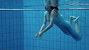 check out piyavka chehova's big bouncy juicy tits bouncing underwater in the pool.