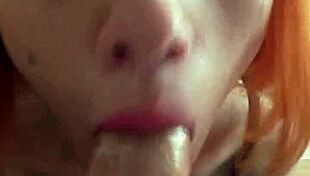 i give a pov blowjob to humiliate with deepthroat as redhead karla rose