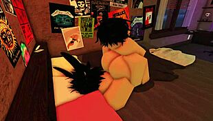 Teaching ass to take big white cock in roblox