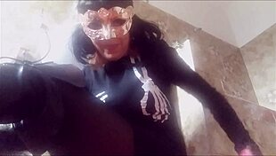 Humiliation and torment of the nipples just for you disgusting sissy in boots and mask