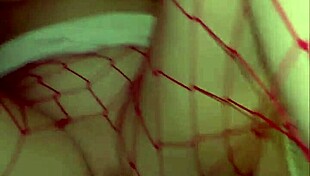 Soft petite redhead uses monster toy in bedroom close-up