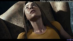 Josephine jackson transforms into big tits babe for solo masturbation.