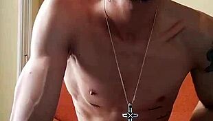 Tattooed Guy With Huge Cock Gets Off Watching Spanish Porn, Stroking His Monster Dick.