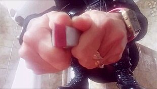 Humiliation and torment of the nipples just for you disgusting sissy in boots and mask