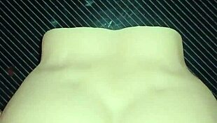 Candy bends over the desk in doggystyle for hard anal and pussy fucking with creampie dripping on her big ass