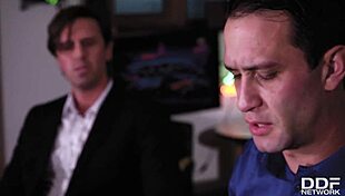 extremely hot sweetheart henessy gets double penetrated balls deep on pool table