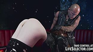 In this European fetish scene from Life Selector, a milf with glasses uses dildo for anal gaping and fingering. She experiences hardcore interracial masturbation with stockings and toys leading to facial.