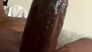Oh damn, I'm so bored and horny - watch me stroke this massive black cock solo!
