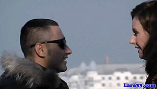 British milf bent over in doggystyle getting cum sprayed by picked up euro guy.