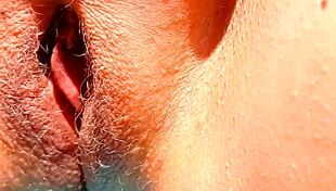 Mature woman flashes hairy pussy with heart