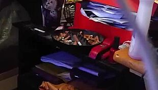 Stepmom Flashes Monster Cock While Pretending Not To Look