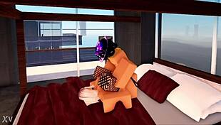 blonde teen sophie returns, having fun with headless manager