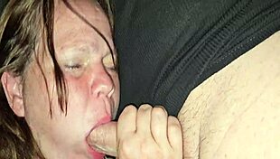 Redhead gives head at the end of concert! Moaning loudly!