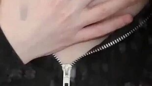 Curvy tall teen Elza Kom in sexy nylon uses dildo with braces and heels