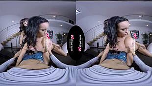 two shemale bitches in lingerie and stockings fought over a big cock for bareback group sex.