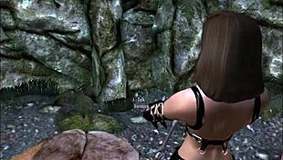 brunette and redhead lesbians meet and fuck outdoors passionately