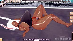 Oh god, that Boku no Hero bunny masturbates to an explosive orgasm!