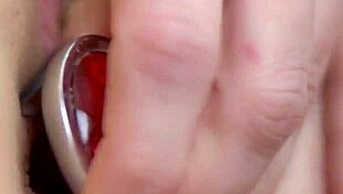 Hot Brunette Teen Plays with Anal Buttplug and Dildo for Wet Pussy Masturbation