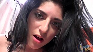 nikki knightly gives a sloppy handjob with teasing instructions in pov